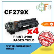 4UNITS CF279X CF297X 79X CF 279X 279 279X Compatible LaserJet BLACK Toner Cartridge Pro M12a M12w M2