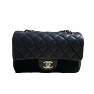 【CHANEL】Classic Flap Bag CF20 黑色 Lambskin 銀扣 經典迷你口蓋包（二手）J2181