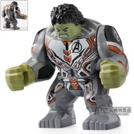 Hulk Iron Man Quantum Battle Costume Building Blocks Toy Big Head Hulk Iron Man Assembly Toy for Boy
