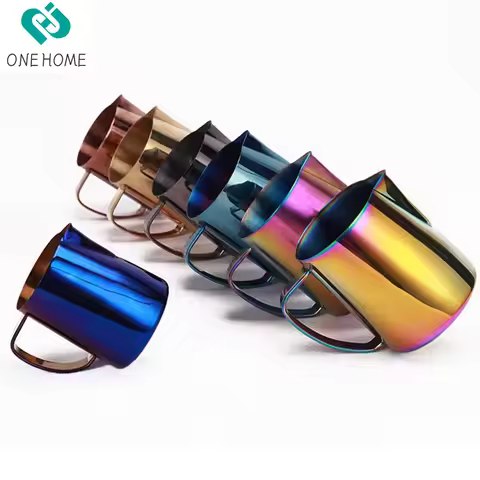 Milk Frothing Pitcher, 350/600ML Milk Frother, Stainless Steel Steaming Pitcher,Coffee Cappuccino La