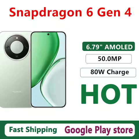Original Honor X70 Mobile Phone Snapdragon 6 Gen 4 OTA 6.79" AMOLED 120HZ 80W Charge 8300mAh Battery