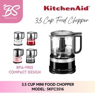 【KitchenAid Mini Food Chopper (3.5 Cups) 5KFC3516】2 Speed Lightweight Mini Food Processor BS BAKERY 
