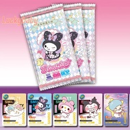 [LuckybabyS] Sanrio Kuromi Hello Kitty Shining Card Cartoon My Melody Cinnamoroll Collectible Game Trading Card Children Toy Christmas Gift new