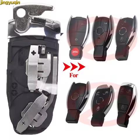 Jingyuqin Remote Car Key Shell Battery Holder Clamp Fob Case For Mercedes Benz C E R S CL GL SL CLK 