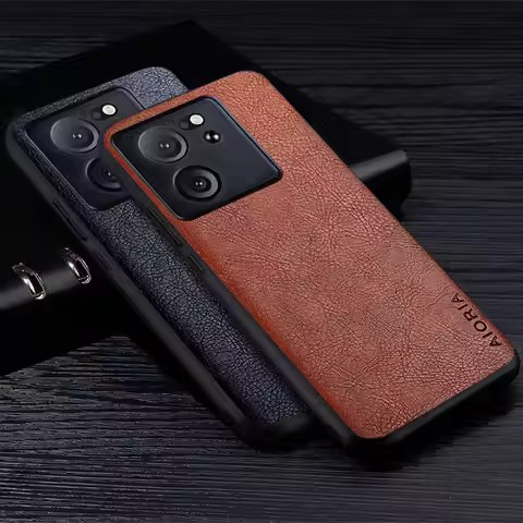 Leather Case For Xiaomi 13T Pro 5G Premium Business Style Retro Litchi Pattern Back Cover for xiaomi