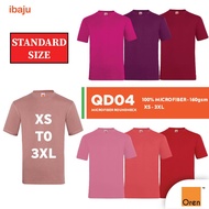 OREN SPORT Quick Dry Fit Microfiber Tshirt Kosong Microfiber Lelaki Tshirt Plain 160gsm Plain Tshirt