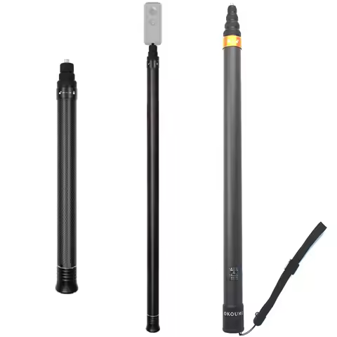 290cm 3m 150cm Carbon Fiber Invisible Extended Edition Selfie Stick For Insta360 X5 X4 X3 ONE RS Acc