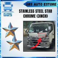 Gbs Estore Chrome Stainless Steel Bintang 3inch Chrome Plated Plastic Stars Attach The Front Of The 