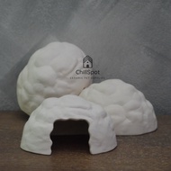 [ChillSpot] Stone Cave 5 Ceramic Snake House For Corn Exotic Hide Box Tortoise​Gecko Centipede​ Spid