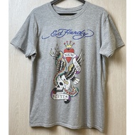 ED HARDY 100% Cotton Skull Print Pattern Top Men Women Same Style Summer New T-Shirt Ready Stock