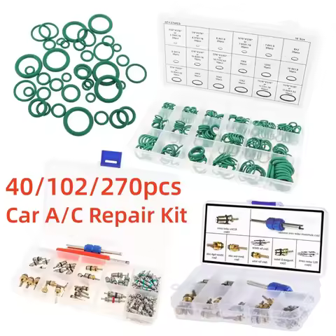 40/102pcs Car A/C Repair Kit R12 R134a Refrigeration Tire Valve Stem Cores,270pcs Car Air Conditioni