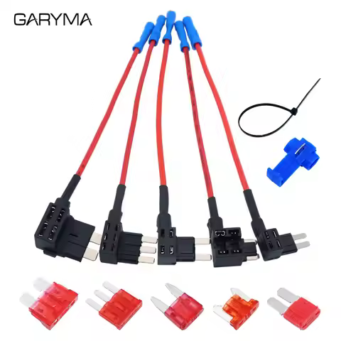 12V MINI SMALL MEDIUM Size Car Blade Fuse Holder Add-a-circuit TAP Adapter 1A ~ 40A Micro Mini Stand