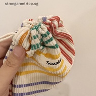 Strongaroetrtop 1pc Solid Color Corduroy Drawstring Cosmetic Bags Christmas Gift Package Storage Bag High Quality Lip Candy Organizer Pouch SG