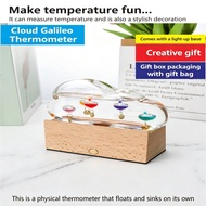 [Limited Time Discount] ️☁️ Cloud Galileo Thermometer | Weather Forecast Bottle Desk Decoration Orna