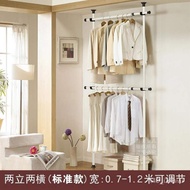 【TikTok】#Wardrobe Simple Modern Ceiling Hanger Rod Drying Rack Floor Household Clothes Single Rod Retractable Korean Mul