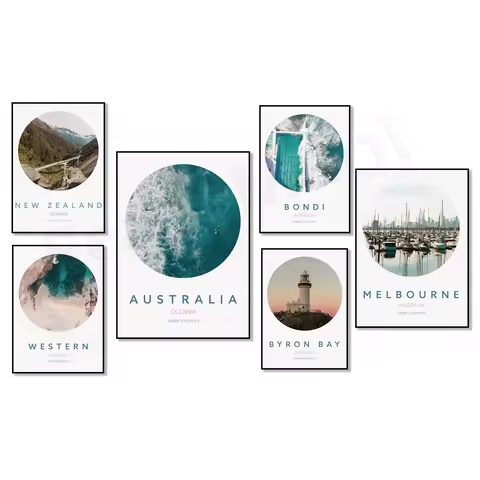 New Zealand South Island Mount Cook, Philippines, Melbourne St Kilda, Bondi Beach, Australia Oceania