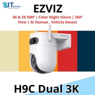 EZVIZ H9c Dual (3K & 3K 10MP | Color Night Vision | 360° View | AI Human , Vehicle Detect | Weathepr