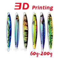 1 Pcs Jig 60g/80g/100g/120g/150g/200g 3D Printing Fishing Lure Bait