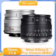 7artisans 35mm F1.4 mark II APS-C MF Prime Lens for Sony E Fuji XF Canon EOS M RF M43 Nikon Z mount