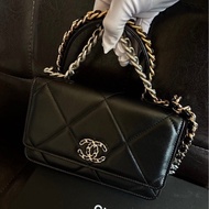 chanel19woc黑銀 極新全配