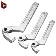 blesiya Heavy Duty Chrome Adjustable Hook Wrench C Spanner Tools 19-51mm Round Head