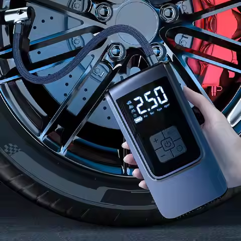 Smart Air Compressor LED Light 7.4/12V Car Tire Pump 150PSI Portable Tire Pump 4000mAh Motorcycle Co