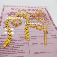 COD) 1 Set Perhiasan Wanita Terbaru Perhiasan Dewasa Titanium 1 Set komplit Perhiasan Wanita Lapis E