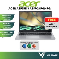 ACER ASPIRE 3 A315-24P-R4RQ Perak R5-7520U AMD Radeon 16GB DDR5 512GB SSD 15.6" FHD W11 2Y OFFICE H&