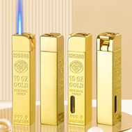 Ractangle Gold Bar Gold Brick Gold Nugget Side Pull Jet Flame Butane Gas Lighter