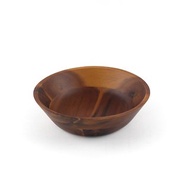 |巧木| 木製平底沙拉碗(深色)/木碗/湯碗/餐碗/平底碗/相思木