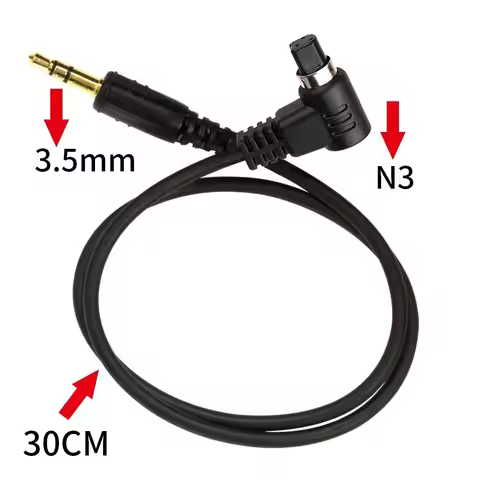 TW-283/N3 Camera Shutter Connection Cable with 3.5mm socket for Canon EOS R3 R5 R5C 5D Mark IV/III/I