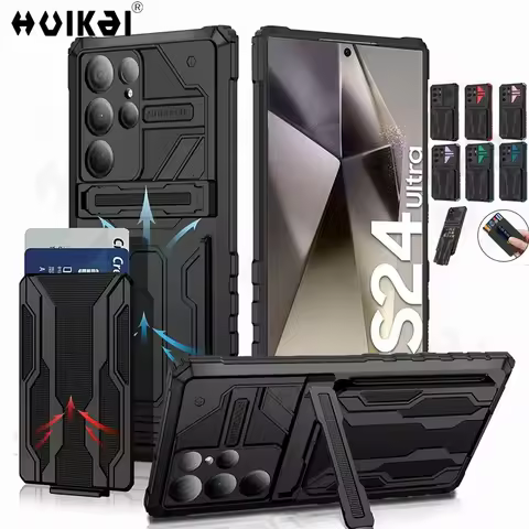 Case For Samsung Galaxy S25 Ultra S24 FE A16 A55 A15 Credit Card Wallet Heavy Duty Protection Rugged