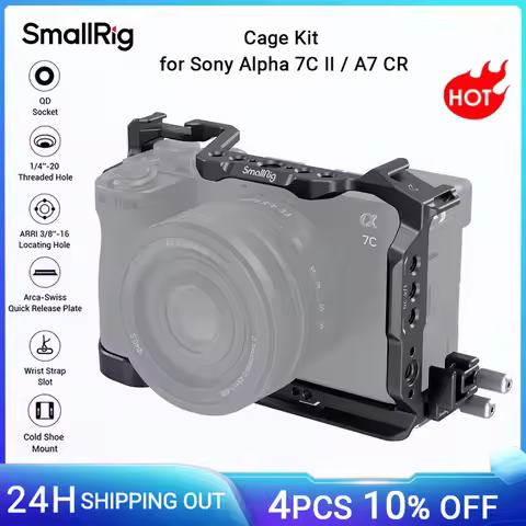 SmallRig A7C II Cage Kit for Sony Alpha 7C II / Alpha 7CR Built-in Quick Release Plate with Cable Cl