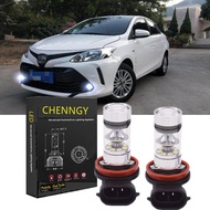 1 Year warranty for TOYOTA VIOS gen3 2013 - 2018 - 2PC 6000K White LED Fog Light Bulbs Conversion Ki