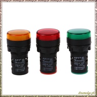 [S D K G] Red, yellow-green light lamp 22 mm LED pilot display panel AC 220 V 3 pcs