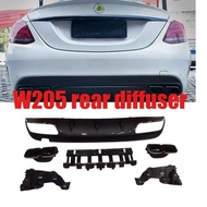BIg Sale Suitable for 2015-2018 Mercedes Benz C-Class W205 to C63 AMG four out kit with rear lip and
