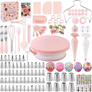 Cross-Border 356 Cake Turntable Set Cake Embossing Mold Cream Decorating Tip Baking Decoration Decor