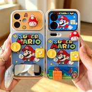 3D Decor Shockproof Phone Case With Flip Mirror For Samsung S25 S26 S24 S23 S22 S21 Ultra F17 Casing