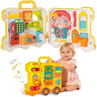 Montessori Busy Board for 1-2 Year Old Girl Gift, Musical Montessori Toys for 1 Year Old, Early Educ