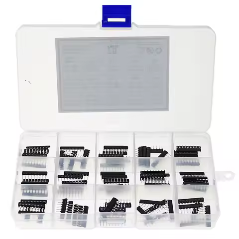 75pcs 15 Types Network Resistor Assorted Pack Kit Box pin 2.54mm 1 x 9pin A09 (100 ohm - 100K)