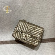 Chanel Classic Flap 17 cm 金  25卡