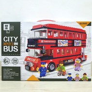 Brick ZheGao QL0950 City Creator BRT Double Deck Lego Bus