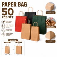 50pcs Paper Bag Gift bag Doorgift Bag  Plain Paper Bag Harga Borong Paper Bag Goodies Paper Bag Mura