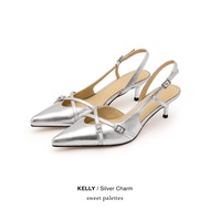 Sweet Palettes รองเท้าหนังแกะ Kelly Silver Charm