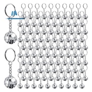 96Pcs  Disco Ball Keychains Disco Ball Favors Mirror 70s 80s 90s Disco Keychain Bulk Silver Disco Ac