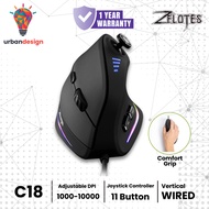 Zelotes C18 Ergonomic Vertical Joystick Gaming Mouse 10000 DPI 11 Button Programmable Ergonomic