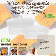 SQ5 / SQ7 30 In 1 2000ml / 3000ml Microwavable Square Container - Teka