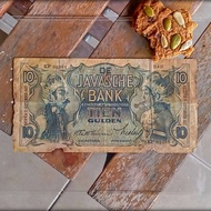Uang Kertas Wayang Orang 10 Gulden 1943