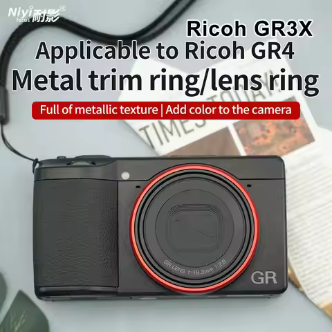 Camera Ring Cap for Ricoh GR3x Ricoh GR4 GR iiix GR iv Lens Cap Lens Ring Decorate Aluminum Alloy Co