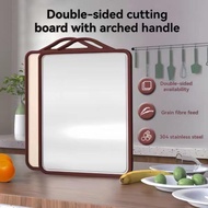 【SG STOCK】Double sided chopping board, thickened stainless steel chopping board, both raw and cooked